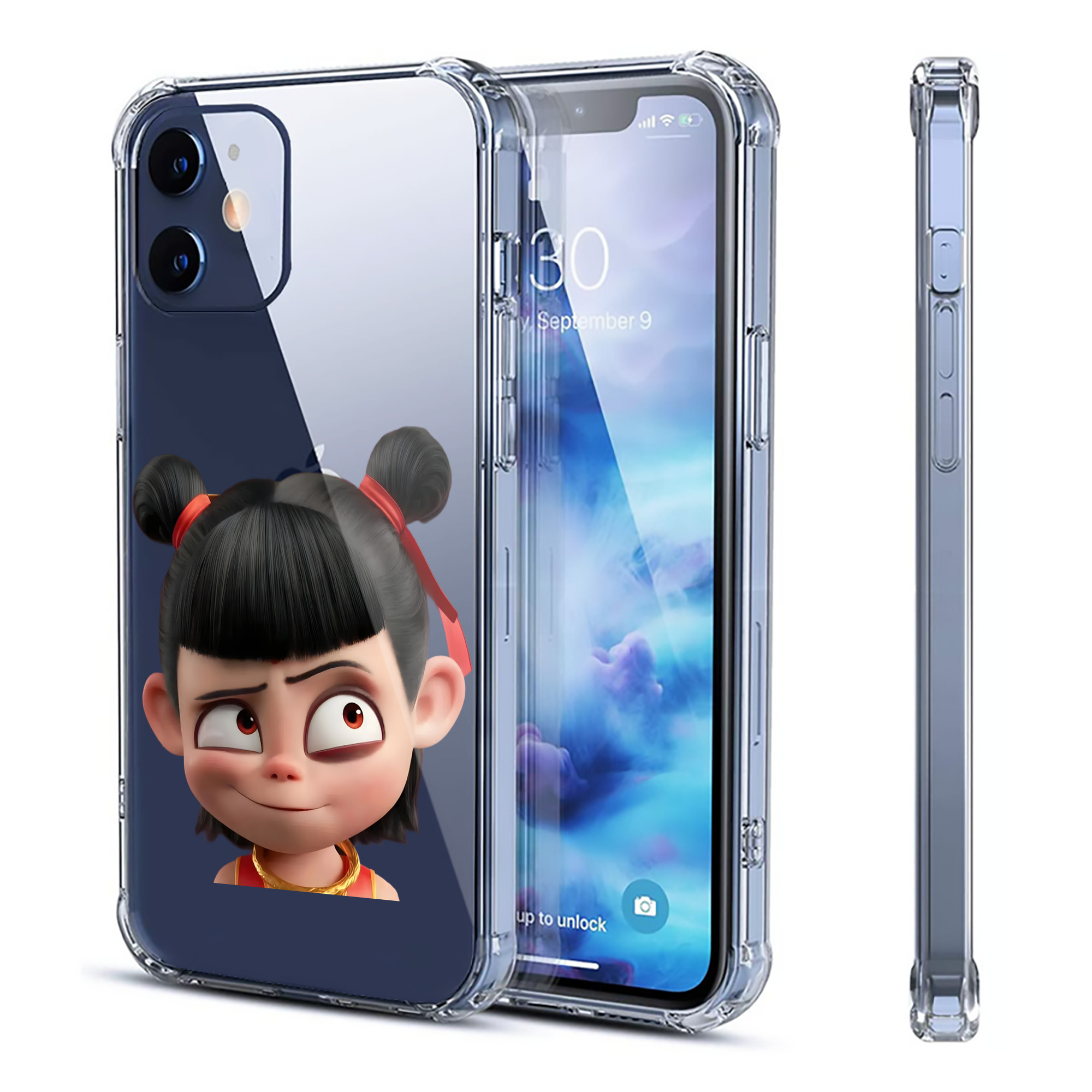 （画像用） Ne Zha 2 ナタ 魔童の大暴れ 【iPhone 12シリーズ対応】透明スマホケース（クリアソフトケース）